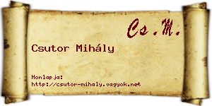 Csutor Mihály névjegykártya